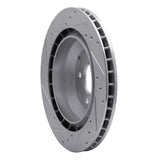 Dynamic Friction 2005-2018 Porsche Cayenne Rear Right Drilled & Slotted Silver Brake Rotor by Dynamic Friction Company 631-02089R
