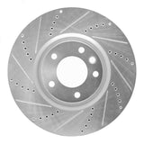 Dynamic Friction 2008-2009 Porsche Cayenne Front Left Drilled & Slotted Silver Brake Rotor by Dynamic Friction Company 631-02092L