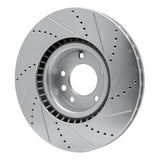 Dynamic Friction 2008-2009 Porsche Cayenne Front Left Drilled & Slotted Silver Brake Rotor by Dynamic Friction Company 631-02092L