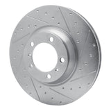 Dynamic Friction 2017-2023 Porsche Cayenne Right Front Drilled & Slotted Silver Brake Rotor by Dynamic Friction Company 631-02121D