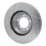 Dynamic Friction 2017-2023 Porsche Cayenne Right Front Drilled & Slotted Silver Brake Rotor by Dynamic Friction Company 631-02121D