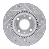 Dynamic Friction 2002-2006 Hyundai Sonata Front Left Drilled & Slotted Silver Brake Rotor by Dynamic Friction Company 631-03000L