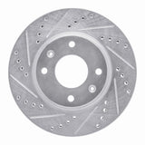 Dynamic Friction 2002-2006 Hyundai Sonata Front Left Drilled & Slotted Silver Brake Rotor by Dynamic Friction Company 631-03000L