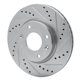 Dynamic Friction 2002-2006 Hyundai Sonata Front Right Drilled & Slotted Silver Brake Rotor by Dynamic Friction Company 631-03000R