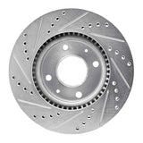Dynamic Friction 2002-2006 Hyundai Sonata Front Right Drilled & Slotted Silver Brake Rotor by Dynamic Friction Company 631-03000R