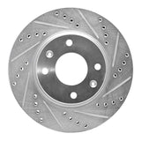 Dynamic Friction 2002-2006 Hyundai Sonata Front Right Drilled & Slotted Silver Brake Rotor by Dynamic Friction Company 631-03000R