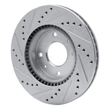 Dynamic Friction 2002-2006 Hyundai Sonata Front Right Drilled & Slotted Silver Brake Rotor by Dynamic Friction Company 631-03000R