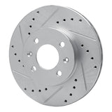 Dynamic Friction 2006-2012 Dodge Attitude (Mexico) Front Left Drilled & Slotted Silver Brake Rotor by Dynamic Friction Company 631-03001L