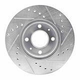 Dynamic Friction 2006-2012 Dodge Attitude (Mexico) Front Left Drilled & Slotted Silver Brake Rotor by Dynamic Friction Company 631-03001L