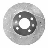Dynamic Friction 2006-2012 Dodge Attitude (Mexico) Front Left Drilled & Slotted Silver Brake Rotor by Dynamic Friction Company 631-03001L