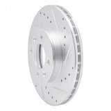 Dynamic Friction 2006-2012 Dodge Attitude (Mexico) Front Right Drilled & Slotted Silver Brake Rotor by Dynamic Friction Company 631-03001R