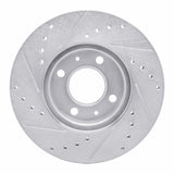 Dynamic Friction 2006-2012 Dodge Attitude (Mexico) Front Right Drilled & Slotted Silver Brake Rotor by Dynamic Friction Company 631-03001R