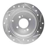 Dynamic Friction 2006-2012 Dodge Attitude (Mexico) Rear Left Drilled & Slotted Silver Brake Rotor by Dynamic Friction Company 631-03002L