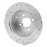 Dynamic Friction 2006-2012 Dodge Attitude (Mexico) Rear Left Drilled & Slotted Silver Brake Rotor by Dynamic Friction Company 631-03002L