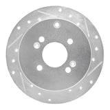 Dynamic Friction 2006-2012 Dodge Attitude (Mexico) Rear Right Drilled & Slotted Silver Brake Rotor by Dynamic Friction Company 631-03002R