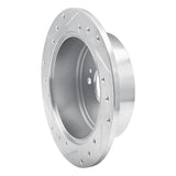 Dynamic Friction 2006-2012 Dodge Attitude (Mexico) Rear Right Drilled & Slotted Silver Brake Rotor by Dynamic Friction Company 631-03002R