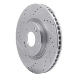 Dynamic Friction 2011-2025 Hyundai Sonata Front Left Drilled & Slotted Silver Brake Rotor by Dynamic Friction Company 631-03003L