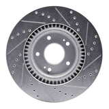 Dynamic Friction 2011-2025 Hyundai Sonata Front Left Drilled & Slotted Silver Brake Rotor by Dynamic Friction Company 631-03003L