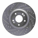 Dynamic Friction 2011-2025 Hyundai Sonata Front Left Drilled & Slotted Silver Brake Rotor by Dynamic Friction Company 631-03003L
