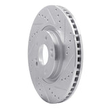 Dynamic Friction 2011-2025 Hyundai Sonata Front Right Drilled & Slotted Silver Brake Rotor by Dynamic Friction Company 631-03003R