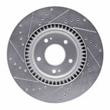 Dynamic Friction 2011-2025 Hyundai Sonata Front Right Drilled & Slotted Silver Brake Rotor by Dynamic Friction Company 631-03003R