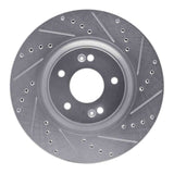 Dynamic Friction 2011-2025 Hyundai Sonata Front Right Drilled & Slotted Silver Brake Rotor by Dynamic Friction Company 631-03003R