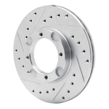 R1 Concepts 1987-1999 Hyundai Excel Front Left Drilled & Slotted Silver Brake Rotor by R1 Concepts 631-03005L