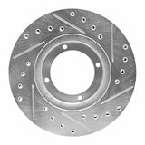R1 Concepts 1987-1999 Hyundai Excel Front Left Drilled & Slotted Silver Brake Rotor by R1 Concepts 631-03005L