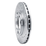 R1 Concepts 1992-1998 Hyundai Tiburon Front Right Drilled & Slotted Silver Brake Rotor by R1 Concepts 631-03007R