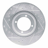 R1 Concepts 1992-1998 Hyundai Tiburon Front Right Drilled & Slotted Silver Brake Rotor by R1 Concepts 631-03007R