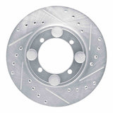 R1 Concepts 1992-1998 Hyundai Tiburon Front Right Drilled & Slotted Silver Brake Rotor by R1 Concepts 631-03007R