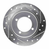 R1 Concepts 1994-1996 Hyundai Elantra Rear Left Drilled & Slotted Silver Brake Rotor by R1 Concepts 631-03008L