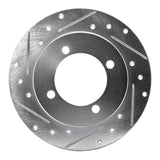 R1 Concepts 1994-1996 Hyundai Elantra Rear Left Drilled & Slotted Silver Brake Rotor by R1 Concepts 631-03008L