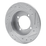 R1 Concepts 1994-1996 Hyundai Elantra Rear Left Drilled & Slotted Silver Brake Rotor by R1 Concepts 631-03008L