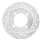 R1 Concepts 1994-1996 Hyundai Elantra Rear Right Drilled & Slotted Silver Brake Rotor by R1 Concepts 631-03008R