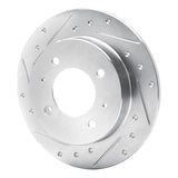 R1 Concepts 1997-2006 Hyundai Elantra Rear Left Drilled & Slotted Silver Brake Rotor by R1 Concepts 631-03010L