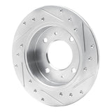 R1 Concepts 1997-2006 Hyundai Elantra Rear Left Drilled & Slotted Silver Brake Rotor by R1 Concepts 631-03010L