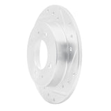 R1 Concepts 1997-2006 Hyundai Tiburon Rear Right Drilled & Slotted Silver Brake Rotor by R1 Concepts 631-03010R