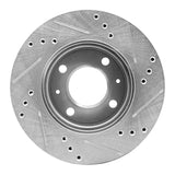 R1 Concepts 2000-2002 Hyundai Accent Front Left Drilled & Slotted Silver Brake Rotor by R1 Concepts 631-03012L