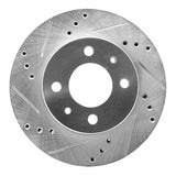 R1 Concepts 2000-2002 Hyundai Accent Front Left Drilled & Slotted Silver Brake Rotor by R1 Concepts 631-03012L