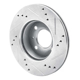 R1 Concepts 2000-2002 Hyundai Accent Front Left Drilled & Slotted Silver Brake Rotor by R1 Concepts 631-03012L