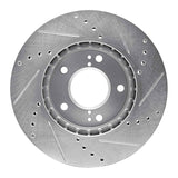 R1 Concepts 2001-2003 Hyundai XG300 Front Left Drilled & Slotted Silver Brake Rotor by R1 Concepts 631-03013L