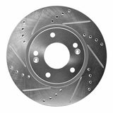 Dynamic Friction 2003-2013 Hyundai Tucson Front Left Drilled & Slotted Silver Brake Rotor by Dynamic Friction Company 631-03016L