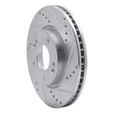 Dynamic Friction 2003-2013 Hyundai Elantra Front Right Drilled & Slotted Silver Brake Rotor by Dynamic Friction Company 631-03016R