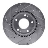 Dynamic Friction 2003-2013 Hyundai Elantra Front Right Drilled & Slotted Silver Brake Rotor by Dynamic Friction Company 631-03016R