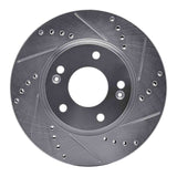 Dynamic Friction 2003-2013 Hyundai Elantra Front Right Drilled & Slotted Silver Brake Rotor by Dynamic Friction Company 631-03016R