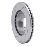 Dynamic Friction 2003-2013 Hyundai Elantra Front Right Drilled & Slotted Silver Brake Rotor by Dynamic Friction Company 631-03016R