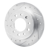 Dynamic Friction 2003-2008 Hyundai Tiburon Rear Left Drilled & Slotted Silver Brake Rotor by Dynamic Friction Company 631-03017L