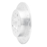 Dynamic Friction 2003-2008 Hyundai Tiburon Rear Right Drilled & Slotted Silver Brake Rotor by Dynamic Friction Company 631-03017R