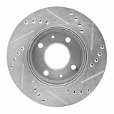 Dynamic Friction 2003-2006 Dodge Verna (Mexico) Front Left Drilled & Slotted Silver Brake Rotor by Dynamic Friction Company 631-03018L